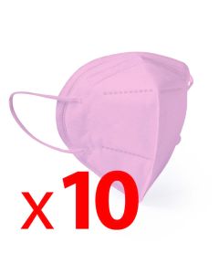 Mascarilla FFP2 Color Rosa 10 Mascarillas Pack