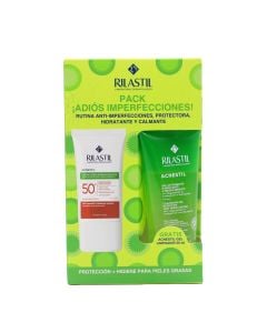 Rilastil Sun System Acnestil Crema Sebonormalizante SPF50+ + Gel Limpiador Pack