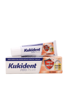 Kukident Pro Plus Sin Sabor Firmeza al Masticar 40g