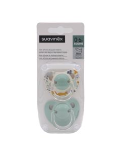 Suavinex Chupete Anatómico Tetina Silicona 0-6m Pack 2 Chupetes