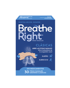 Breathe Right Tiras Nasales Clásicas Grandes 30 Tiras