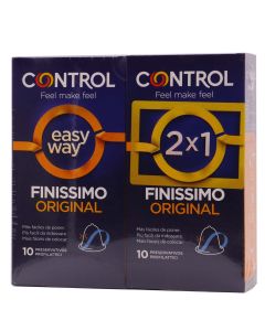 Control Finissimo Original Easy Way 10 + 10 Preservativos 2 x 1 Pack