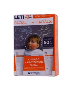 Leti AT4 Facial Crema Piel Atópica Atopic Skin 50ml + Facial SPF20 50ml Pack