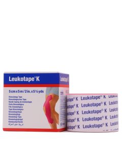 LeuKotape K Cinta Kinesiológica 5cm x 5m Fresa