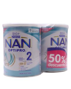 Nestlé Nan Optipro 2 800g x 2 Pack 50%Dto 2ªUd