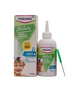 Paranix Nature Tratamiento Contra Piojos y Liendres Champú 200ml + Lendrera