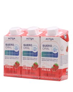 Actua Suero Oral  Fresa 200ml x 3 Pack-1         