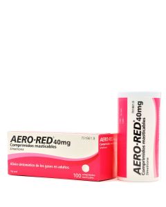 AeroRed 40mg 100 Comprimidos Masticables Simeticona