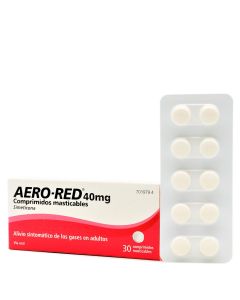 AeroRed 40 mg 30 Comprimidos Masticables Simeticona 