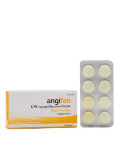 Angifen 16 Pastillas para Chupar Sabor Naranja
