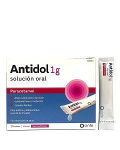 Antidol 1g 10 Sobres Solución Oral Sabor Fresa