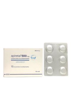 Apiretal 500 mg 12 Comprimidos Bucodispersables Paracetamol