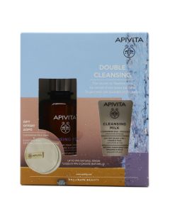 Apivita 3 en 1 Leche Limpiadora Cara y Ojos + Cleasing Foam Pack Doble Limpieza