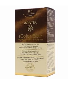 Apivita My Color Elixir 8.3 Light Blonde Gold Coloración Permanente Natural Para el Cabello