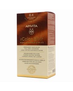 Apivita My Color Elixir 8.4 Light Blonde Copper Coloración Permanente Natural Para el Cabello