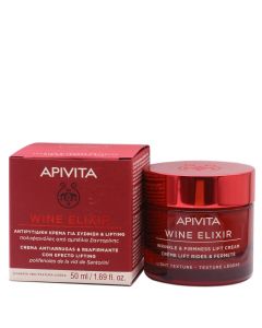 Apivita Wine Elixir Crema Antiarrugas Reafirmante Efecto Lifting Textura Ligera 50ml