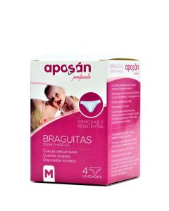 Aposan Postparto Braguitas Talla M 4 Braguitas Desechables