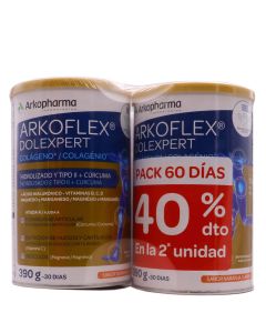 Arkoflex Dolexpert Colágeno + Cúrcuma Sabor Naranja 390g x 2 Duplo Arkopharma