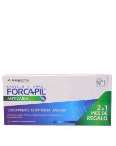 Forcapil Anticaída Cabello y Uñas 90 Comprimidos 3 Meses Arkopharma PacK 2 +1