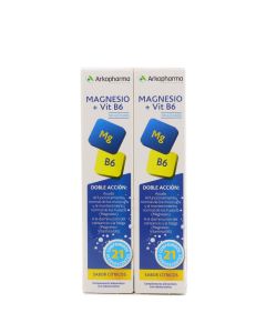 Arkopharma Magnesio B6 42 Comprimidos Efervescentes Sabor Cítricos Pack Duplo