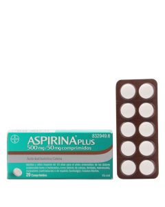 Aspirina Plus 500mg/50mg 20 Comprimidos