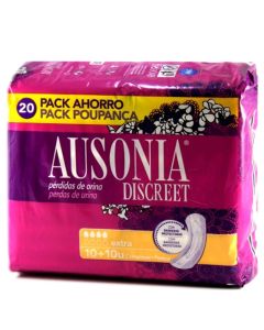 Ausonia Discreet Extra 10+10 Compresas Para Pérdidas de Orina Pack Ahorro