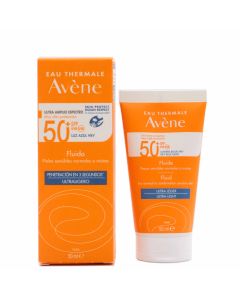 Avene Solar Fluido Toque Seco  SPF50+ Pieles Normales a Mixtas 50ml