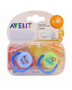 Avent Chupete Tetina Silicona Anatómico Classic 6-18m Pack 2 Chupetes