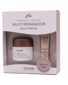 Babe Healthy Aging Multi Reparadora Crema Renovadora Noche+ Ojos y Labios Tensor Regalo Pack Multi Reparador