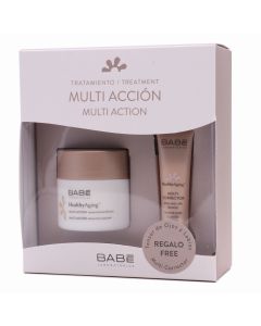 Babe Healthy Aging Multi Acción Crema Pieles Maduras+ Ojos y Labios Tensor Regalo Pack Multi Acción