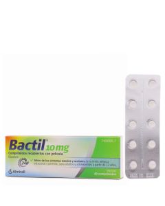 Bactil 10 mg 20 Comprimidos Recubiertos con Película Ebastina