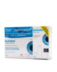 Bañoftal Toallitas Oftálmicas M4 Pharma 20 Monodosis Estériles+Baño Ocular de Regalo