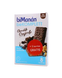 BiManan beKomplett Chocolate Crujiente 8 Barritas