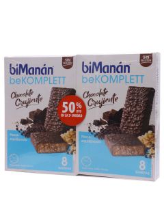 BiManan Komplett Chocolate Crujiente 8 Barritas Duplo 50%Dto 2ªUd