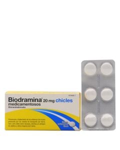 Biodramina 20 mg 12 Chicles Medicamentosos