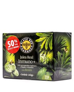 Black Bee Pharmacy Jalea Real Inmuno + con Reishi 20 Ampollas Duplo