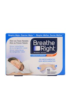 Breath Right Tiras Nasales Pequeñas Clásicas 10 Tiras Nasales