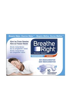 Breathe Right Tiras Nasales Transparentes Grandes 10 Tiras