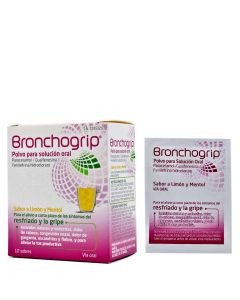 Bronchogrip 10 Sobres Sabor Limón y Mentol