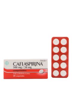 Cafiaspirina 500mg/50mg 20 Comprimidos