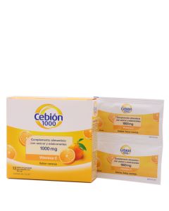 Cebion 1000 Vitamina C 12 Sobres Granulado Para Solución Oral