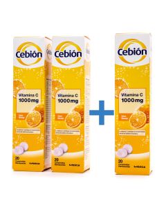 Cebión Efervescente Vitamina C 1000mg 40+20 Comprimidos Gratis