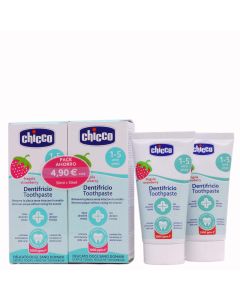 Chicco Pasta Dental Sabor Fresa 1 a 5 Años 50ml x 2 Pack Duplo