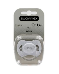 Suavinex Chupete White Basic Látex 0-6m