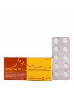 Cinfamar 50 mg 10 Comprimidos Recubiertos