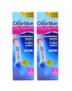 ClearBlue Prueba de Embarazo Ultratemprana 1 Prueba Digital x 2 Duplo