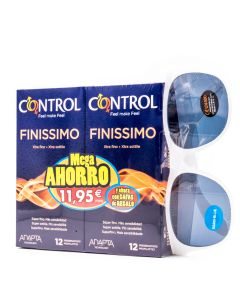 Control Finissimo 12+12 Preservativos Mega Ahorro+Gafas de Regalo