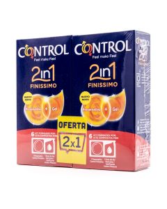 Control 2 en 1 Finissimo Preservativos 6Kit+6Kit Pack Mega Ahorro