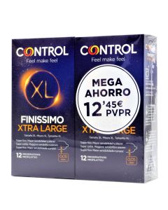 Control Finíssimo XL 12+12 Preservativos Pack Mega Ahorro
