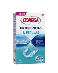 Corega Ortodoncias y Férulas 36 Tabletas Limpiadoras